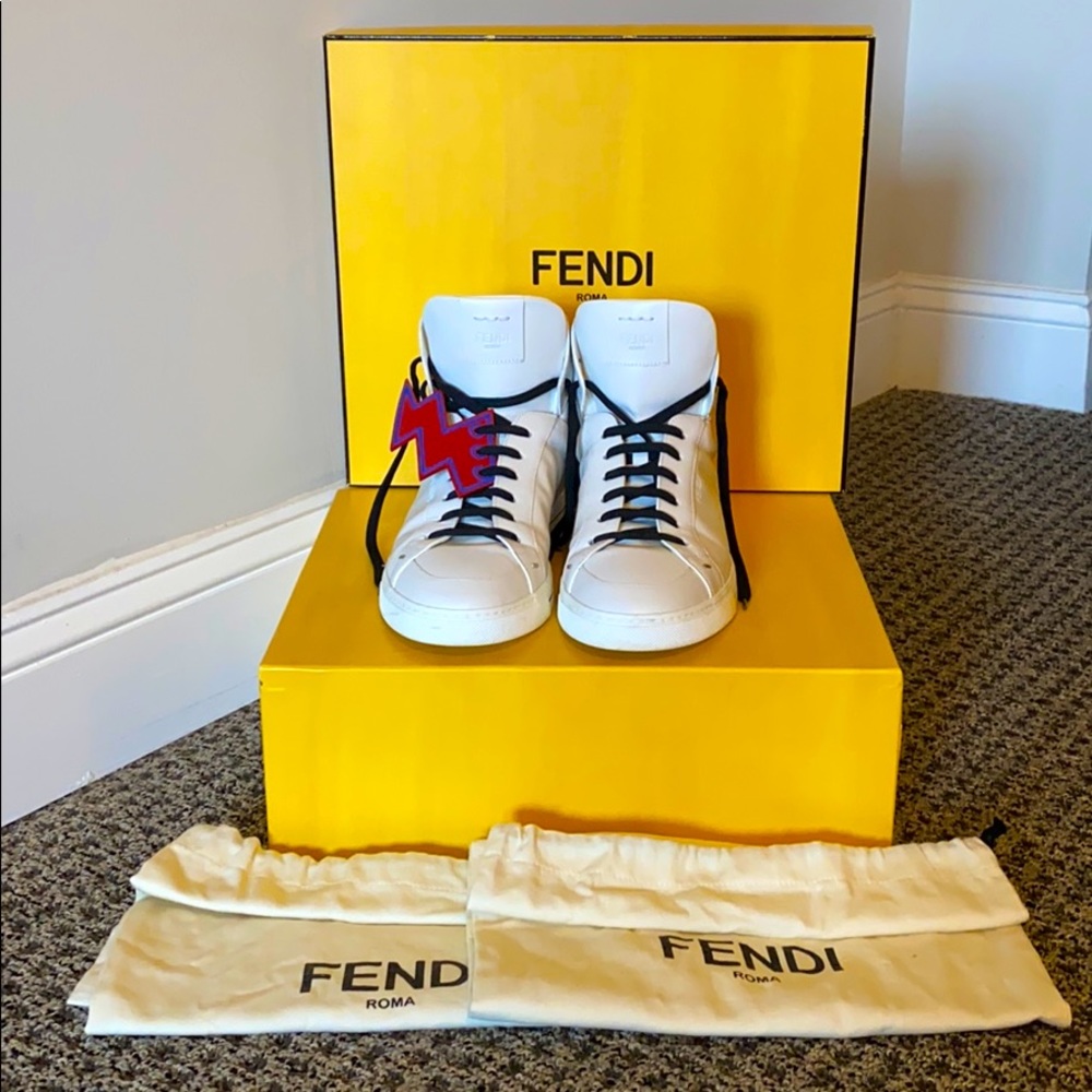 (Authentic) Fendi Lightening Bolt High Top